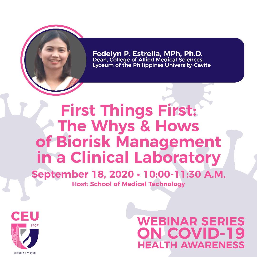 Webinar Series on COVID-19 Health Awareness